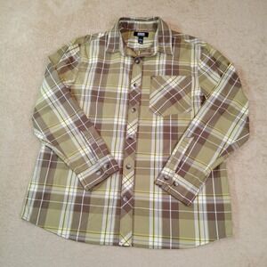 Alaskan Hardgear Long Sleeve Button Up Shirt Men's Standard Fit‎ Large Green